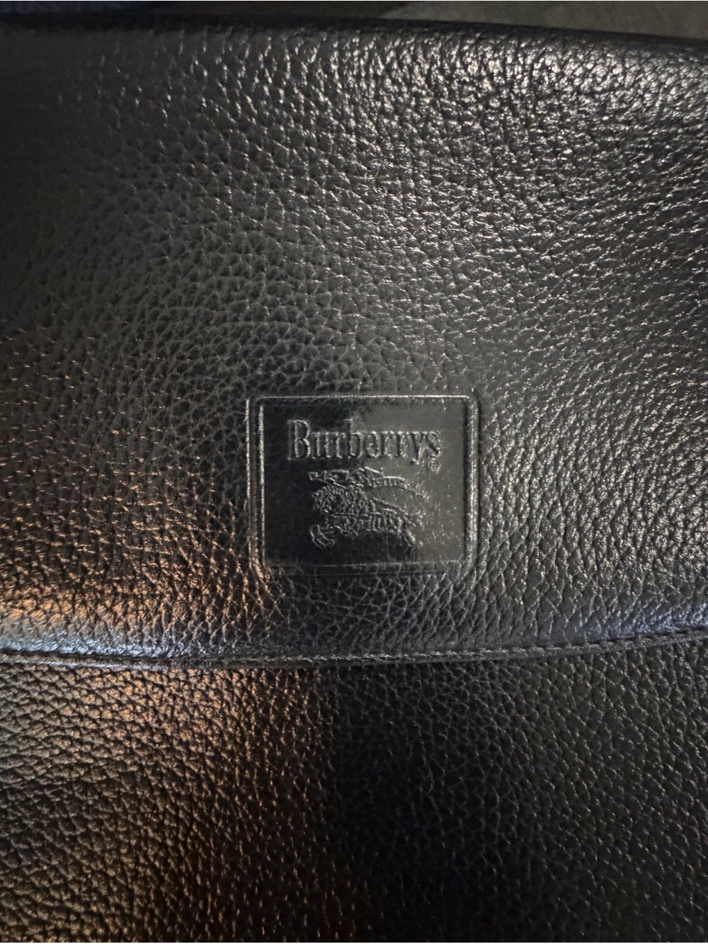 Vintage Burberry Black Leather Crossbody Bag - Picture 2 of 10